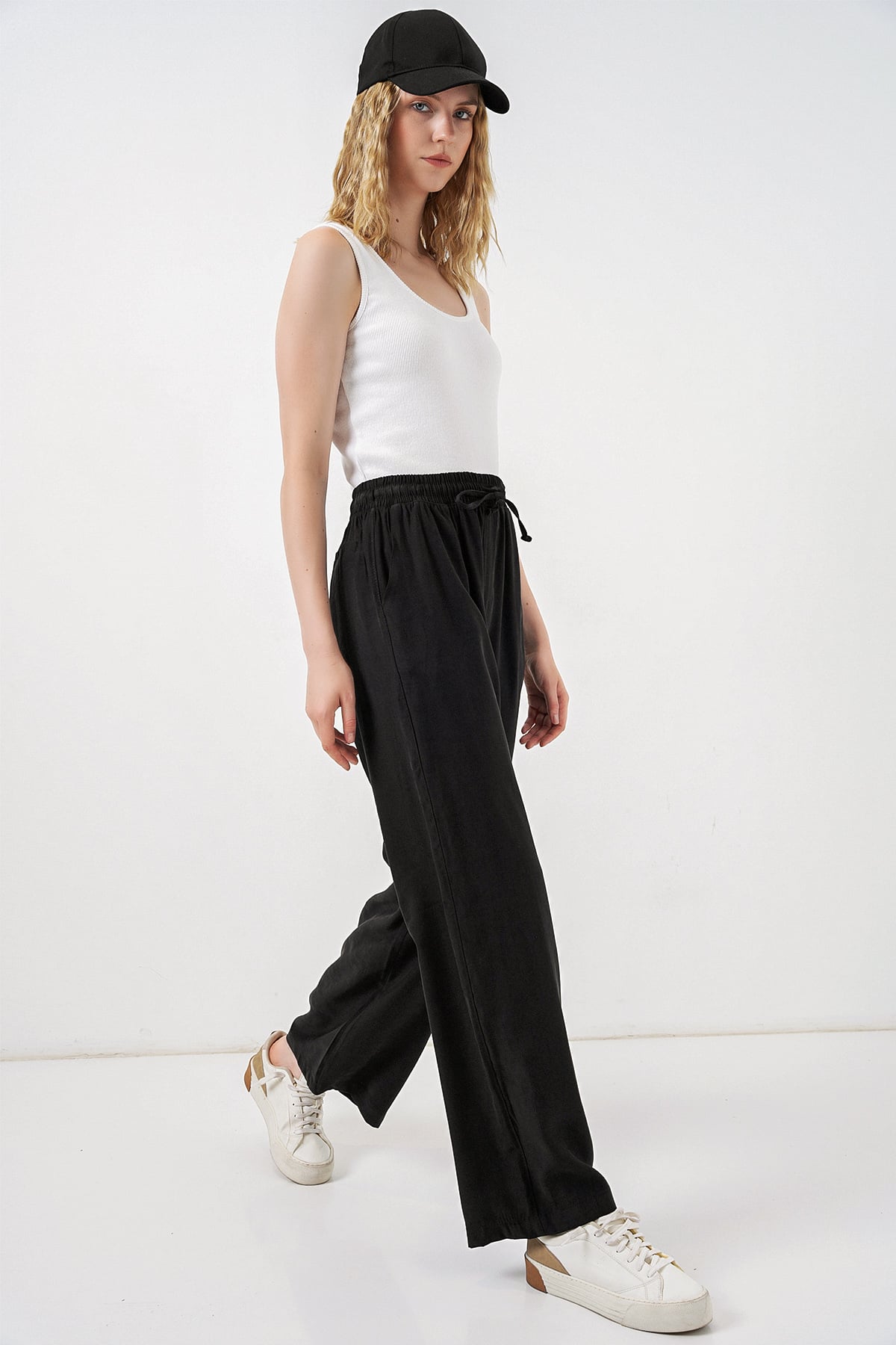 Women's High-Waist Wide-Leg Trousers 30097 - Black - Bigdart - by Peralane - photo 2