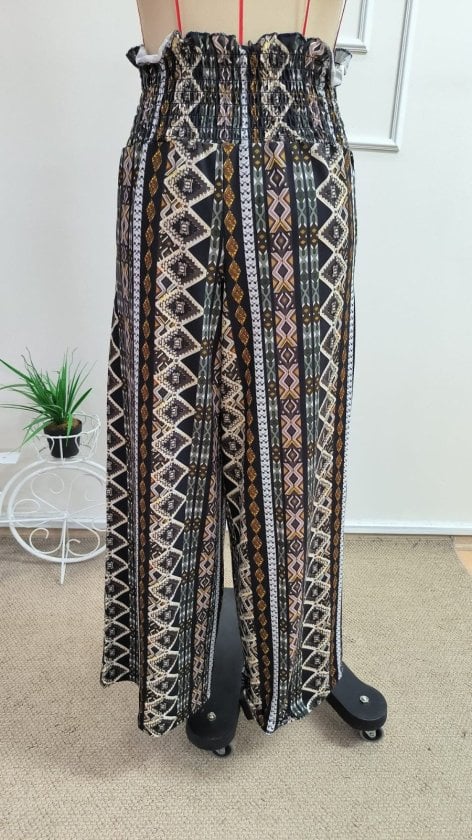 Women's High-Waist Drawstring Patterned Long Suprem Pant - Janes - by Peralane - photo 4