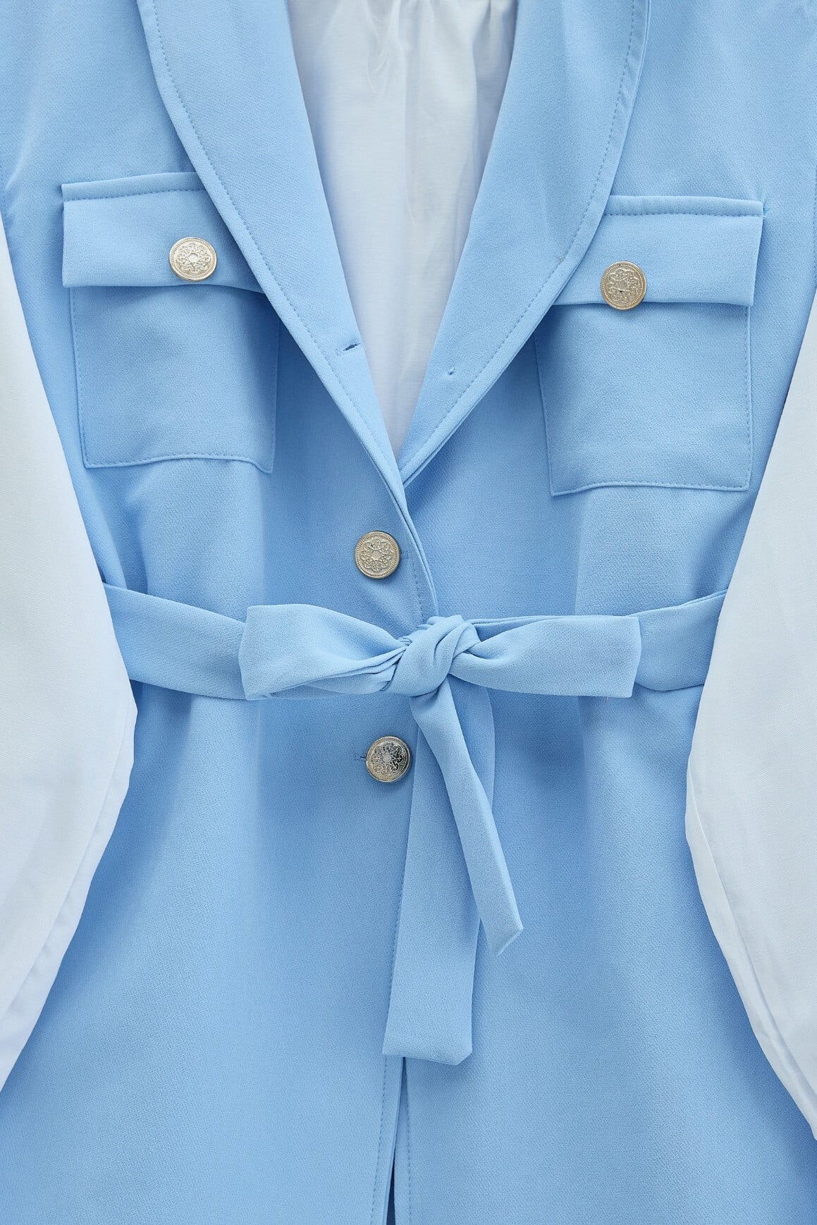 Women's Three-Piece Set with Vest and Blouse in Light Blue - Podyumplus - by Peralane - photo 4