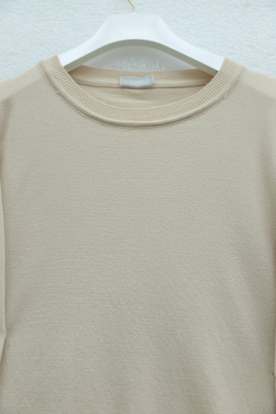 Round Neck Long Sleeve Button Detail Knit Tunic - Light Beige - Podyumplus - by Peralane - photo 5