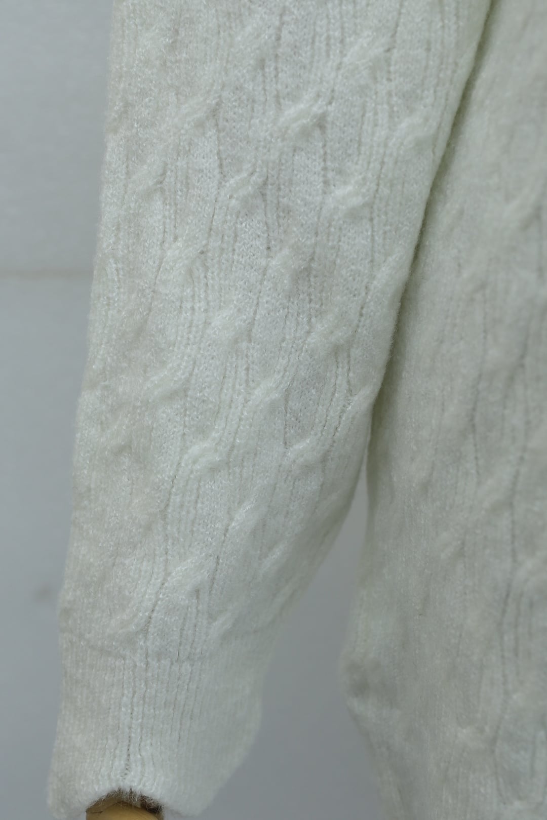 Chain Patterned Bicycle Neck Loose Knit Tunic - White - Podyumplus - by Peralane - photo 5