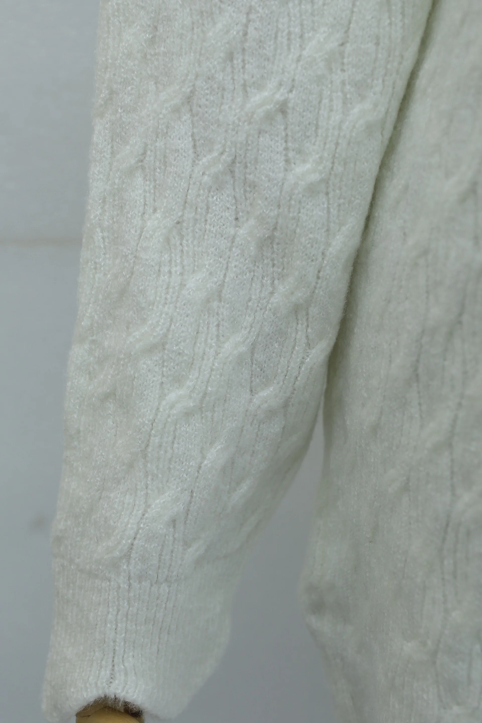 Chain Patterned Bicycle Neck Loose Knit Tunic - White - Podyumplus - by Peralane - photo 5