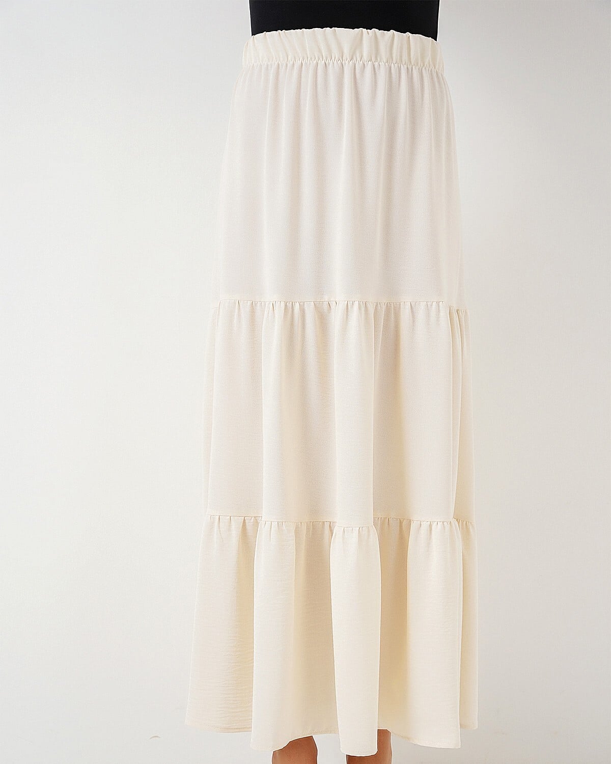 Women's Long Tiered Skirt in Cream - 8048 - Bigdart - by Peralane - photo 2