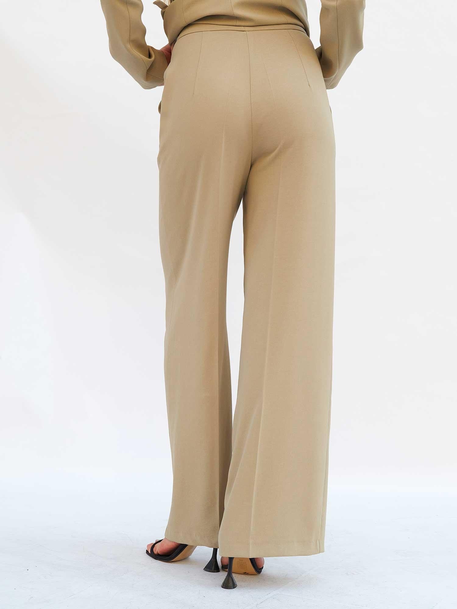 Women's High-Waist Wide-Leg Trousers in Light Green - Lefon - by Peralane - photo 3