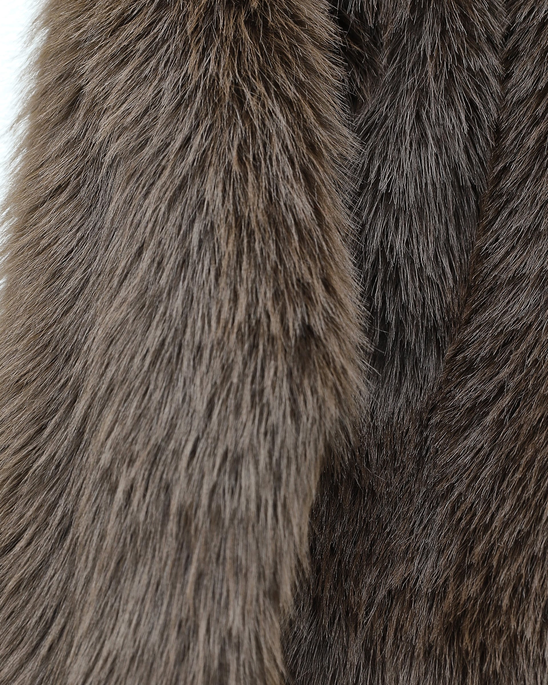 Women's Faux Fur Lined Coat - Brown - Podyumplus - by Peralane - photo 3