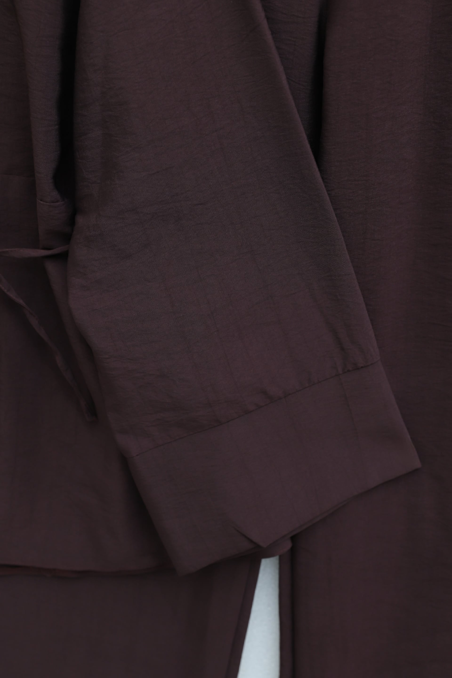 Belted Half-Button Wide-Leg Trousers Co-ord Set in Deep Plum - Podyumplus - by Peralane - photo 6
