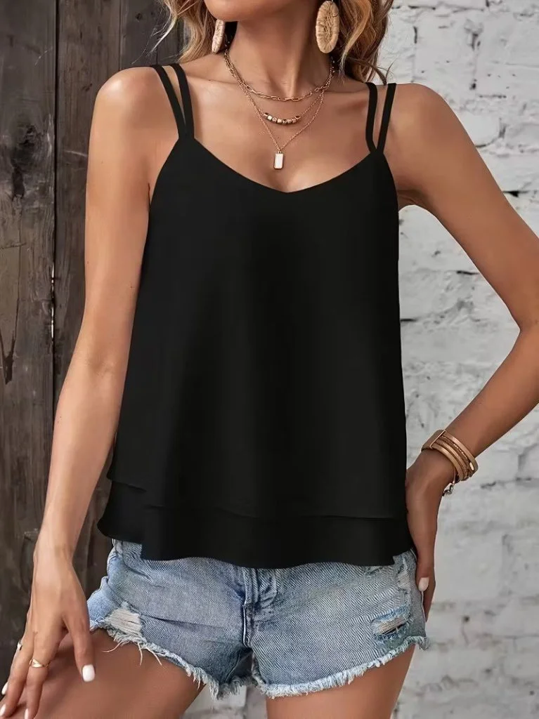 Women's V-Neck Spaghetti Strap Camisole - Janes - by Peralane - photo 2