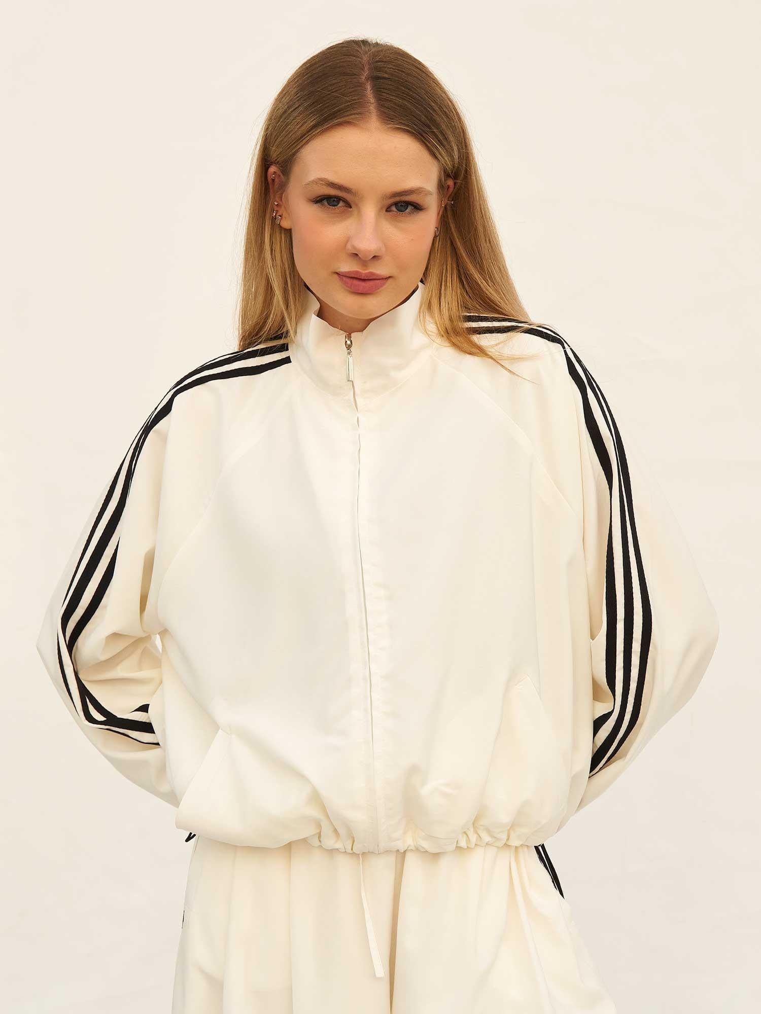 Contrast Striped Zip-Up Sport Tracksuit Set - Lefon - by Peralane - photo 5