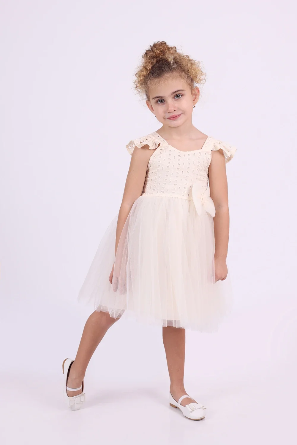 Girls Floral Embroidered Tulle Dress - Serkon Baby - by Peralane