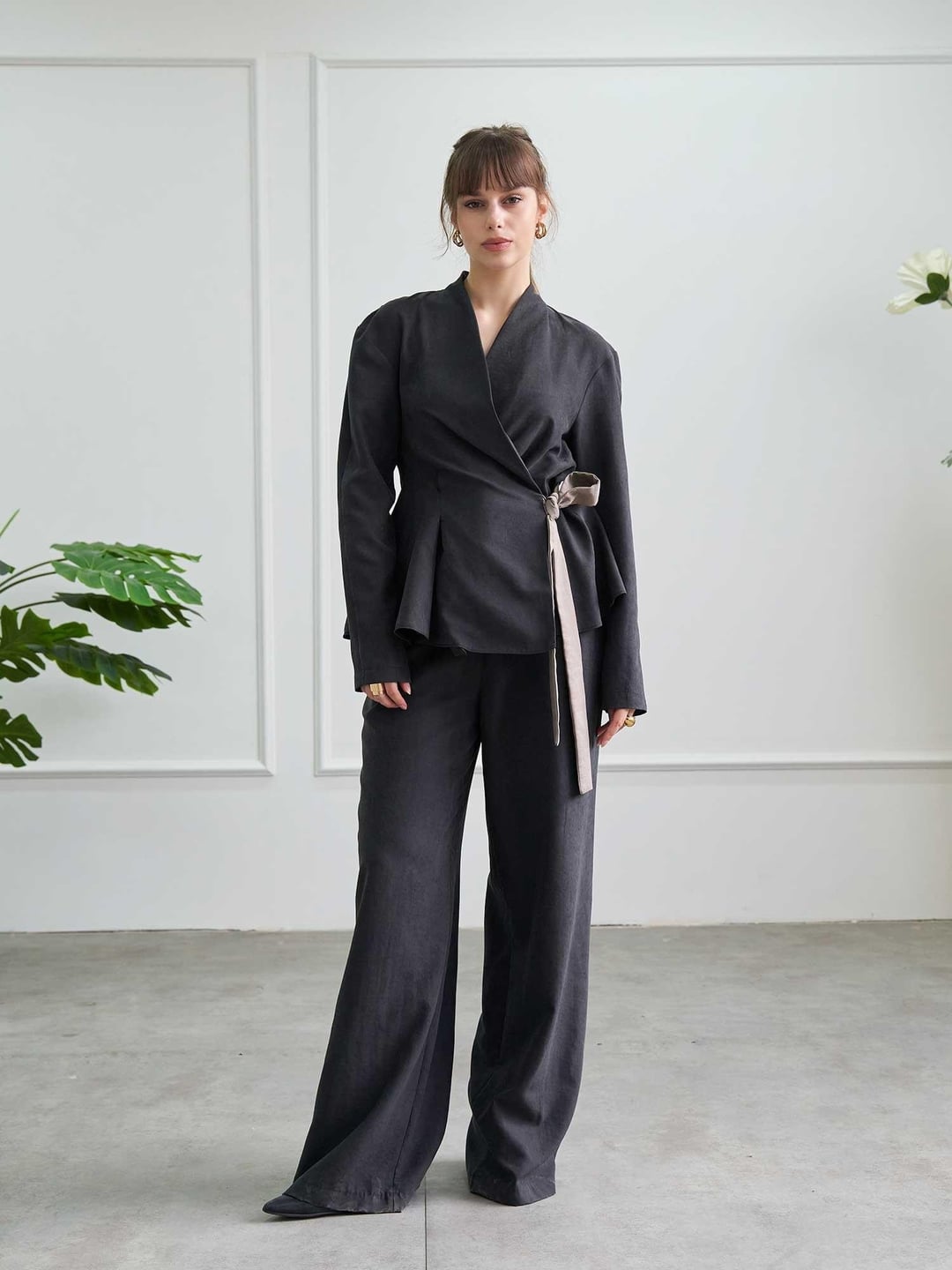 Belted Modal Suede Trousers - Lefon - by Peralane - photo 2