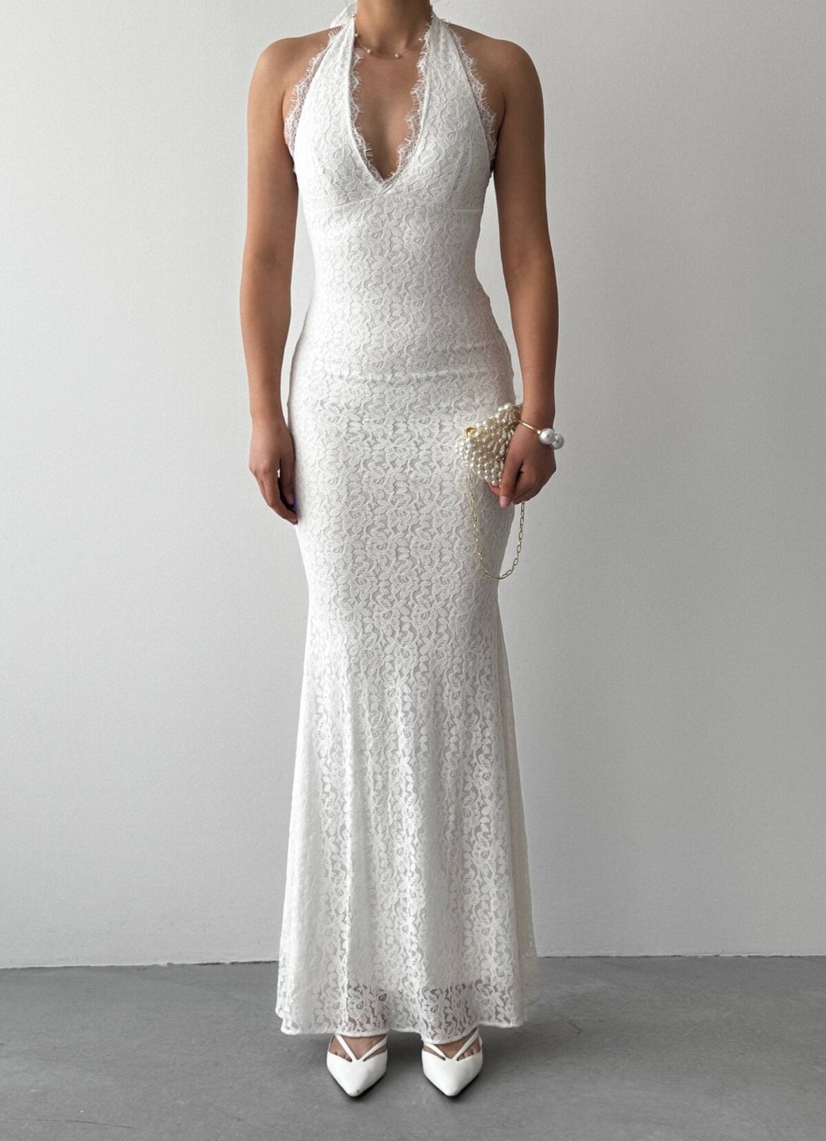 Fens Midi Lace Dress in Ecru - Etika - by Peralane - photo 2