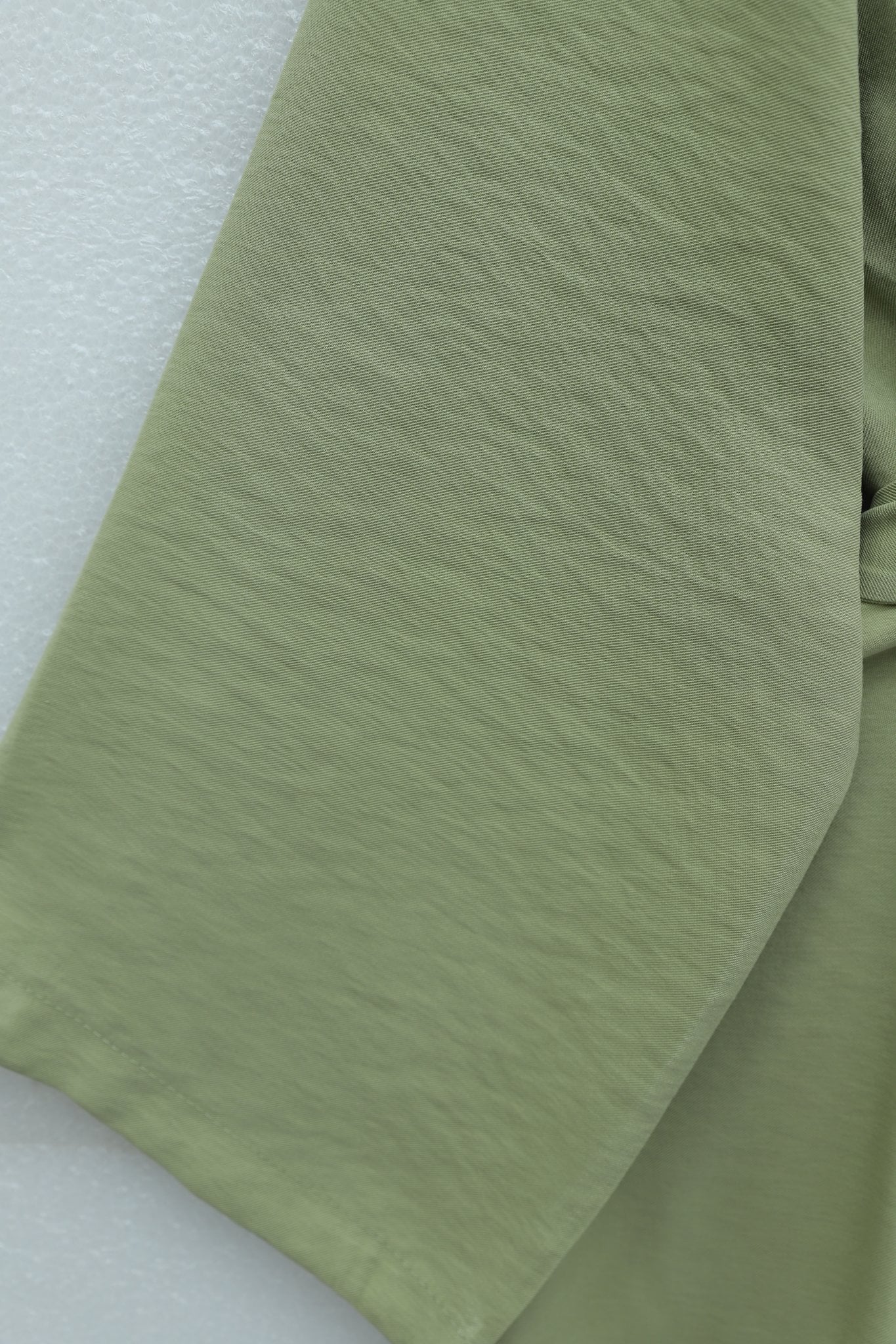 Pleated Belted Buckle Detail Modal Dress - Olive Green - Podyumplus - by Peralane - photo 7