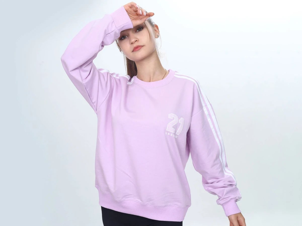 Girls' Printed Sweatshirt - Light Purple - Pack of 5 - Vizviz - by Peralane