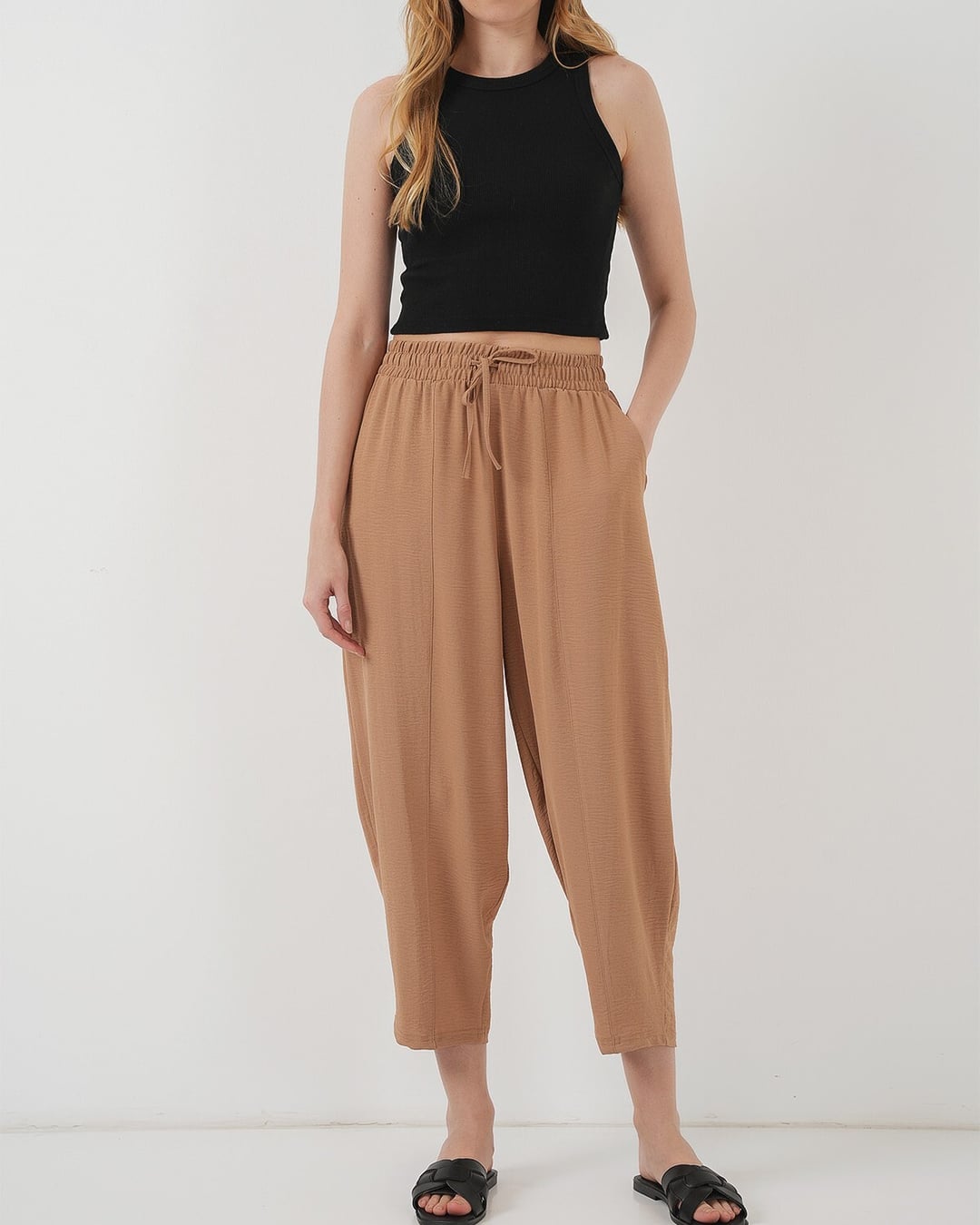 Woven Salvar Trousers - Camel - Bigdart - by Peralane - photo 4