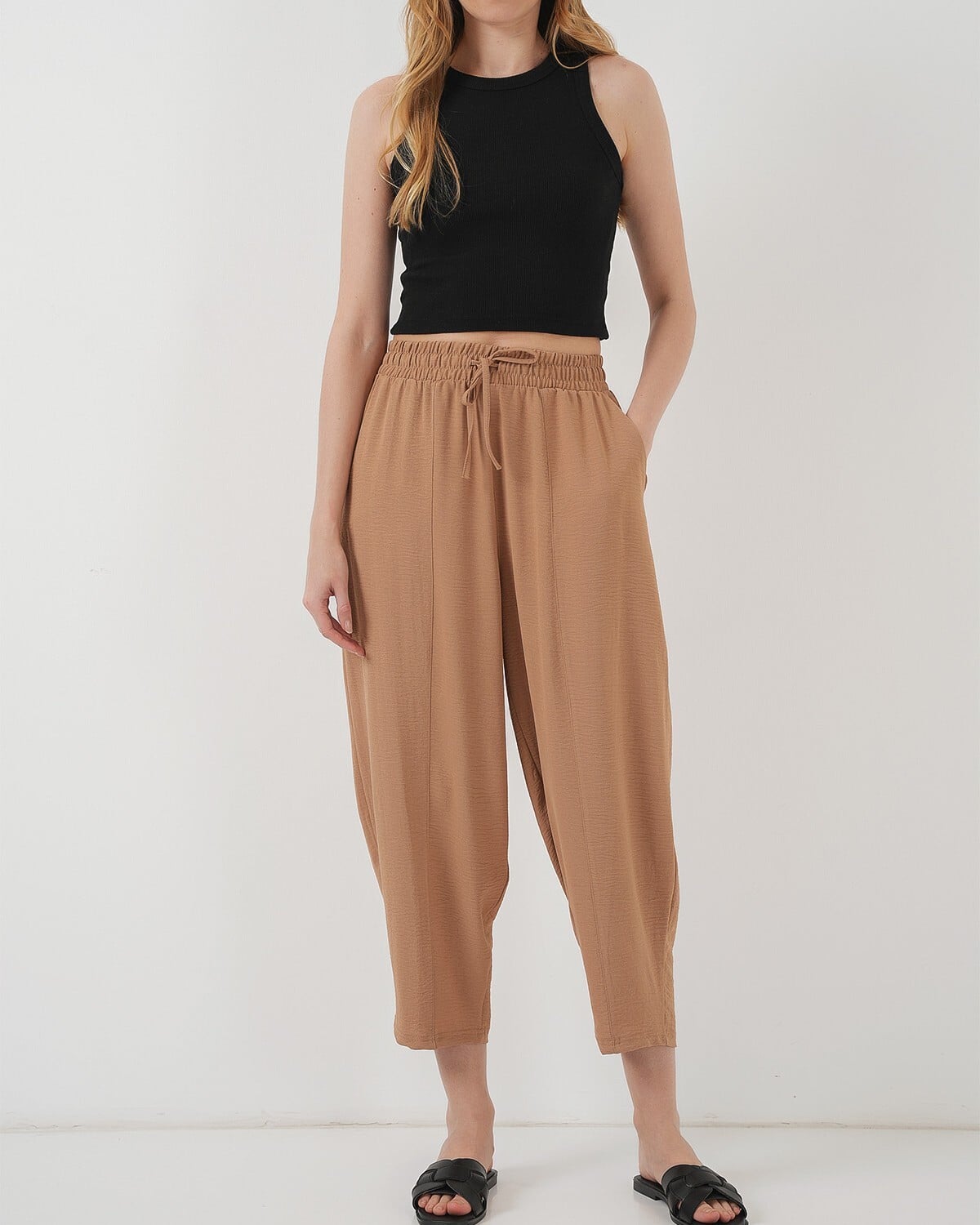 Woven Salvar Trousers - Camel - Bigdart - by Peralane - photo 4