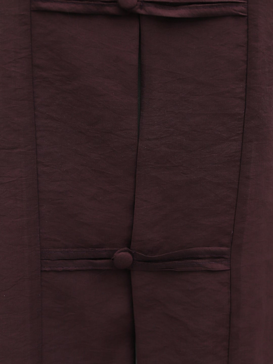 Bias-Trim Button V-Neck Organza Voile Oversize Kimono in Burgundy - Podyumplus - by Peralane - photo 9