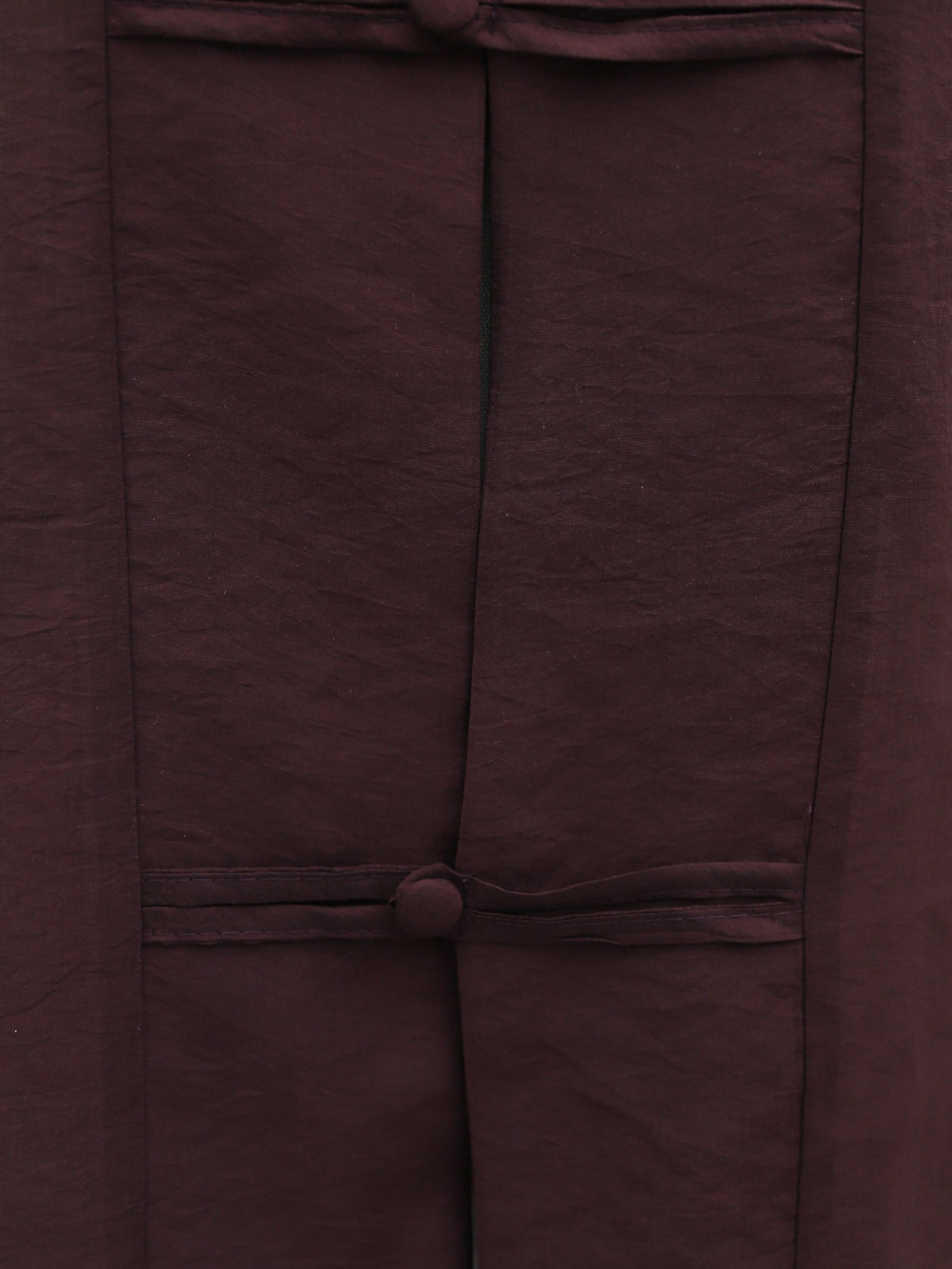 Bias-Trim Button V-Neck Organza Voile Oversize Kimono in Burgundy - Podyumplus - by Peralane - photo 9