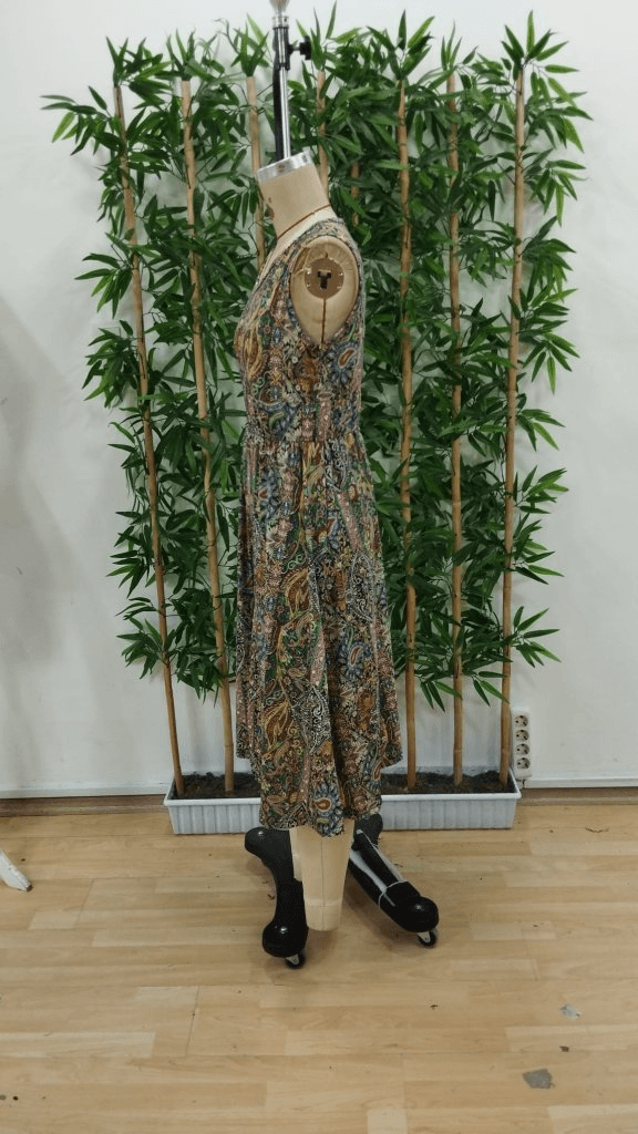 Women's Sleeveless V-Neck Printed Suprem Jumpsuit Dress - Janes - by Peralane - photo 7