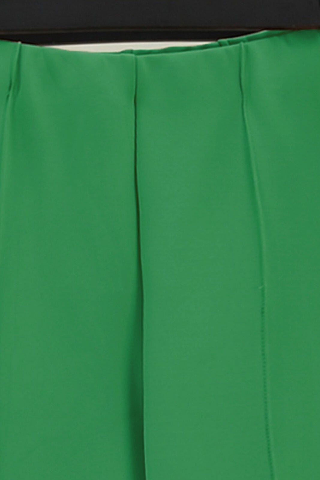 High-Waisted Flared Trousers with Elastic Waistband - Light Green - Podyumplus - by Peralane - photo 6