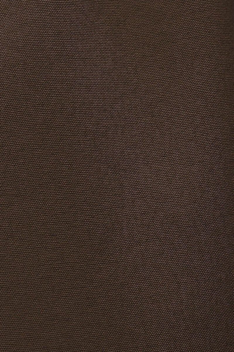 Brown Drawstring Wide-Leg Elastic Waist Trousers - Podyumplus - by Peralane - photo 9