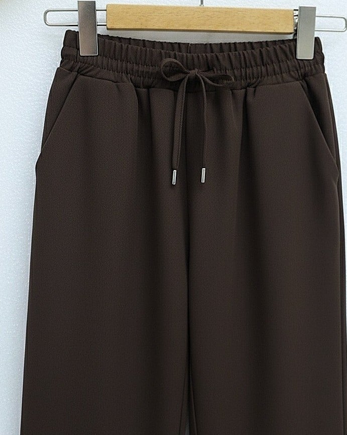 Drawstring Waist Tapered Trousers - Brown - Podyumplus - by Peralane - photo 7