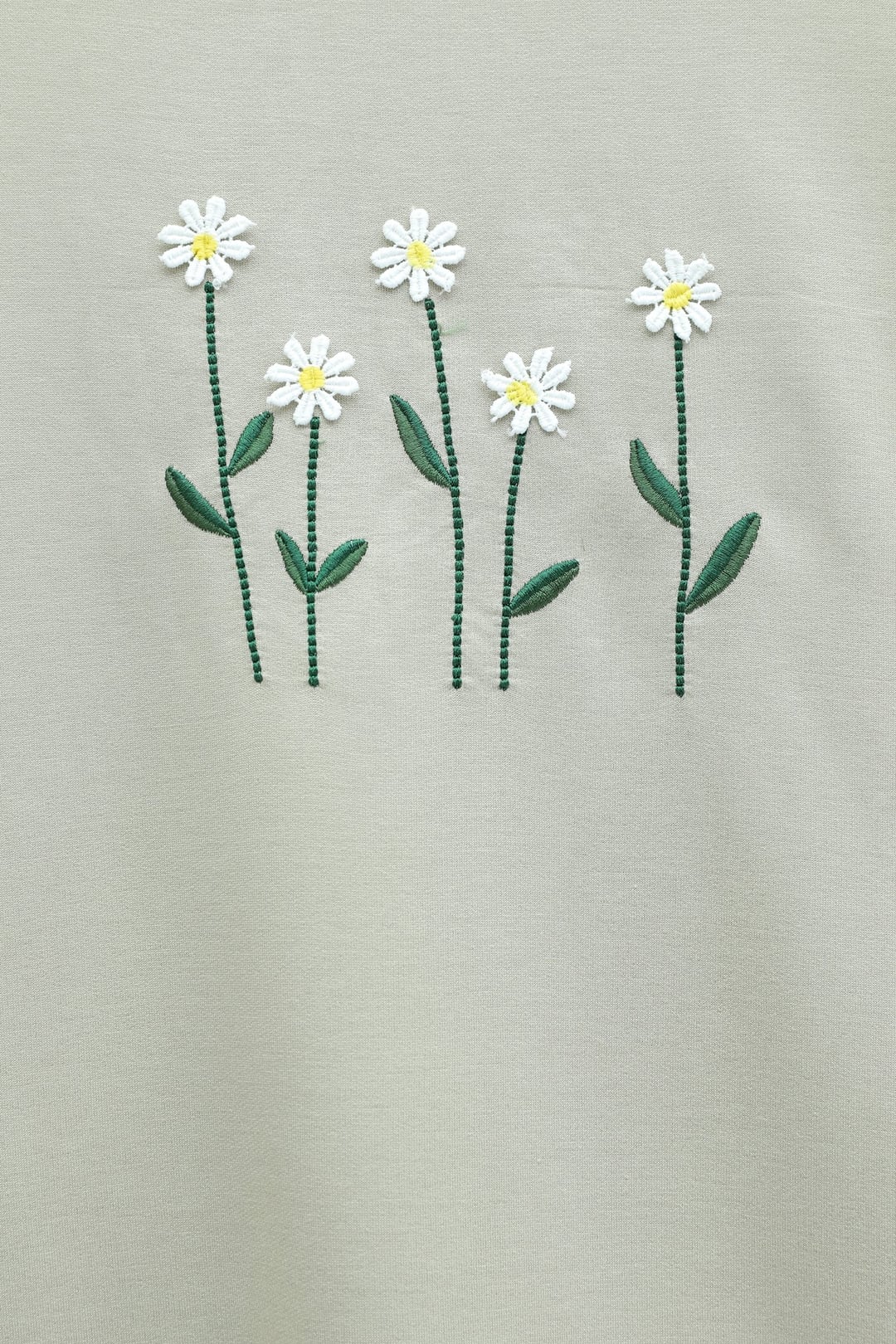 Daisy Embroidered Crew Neck Jersey Tunic - Stone - Podyumplus - by Peralane - photo 7