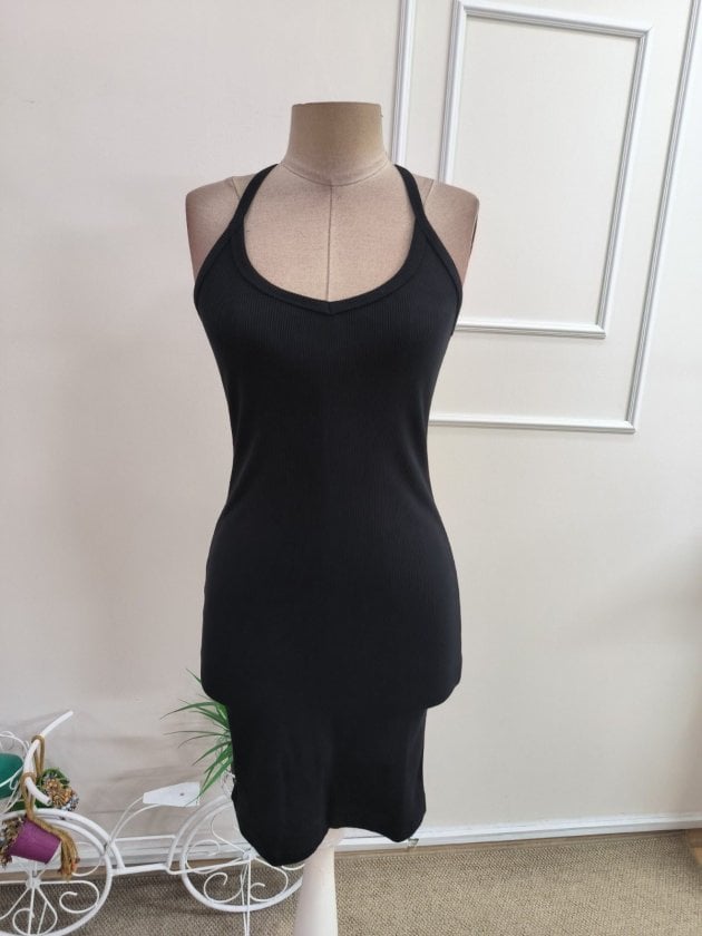 Women's Sleeveless Deep V-Neck Bodycon Mini Dress - Janes - by Peralane - photo 5