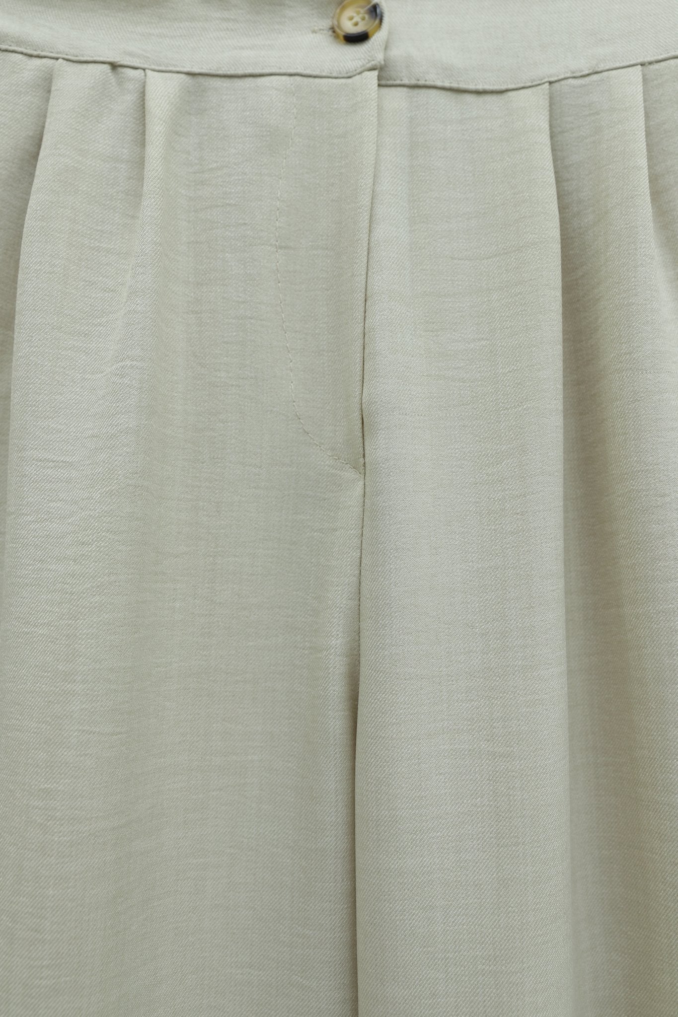 Tie-Front Vest and Wide-Leg Trousers Linen Look Co-ord Set - Stone - Podyumplus - by Peralane - photo 7