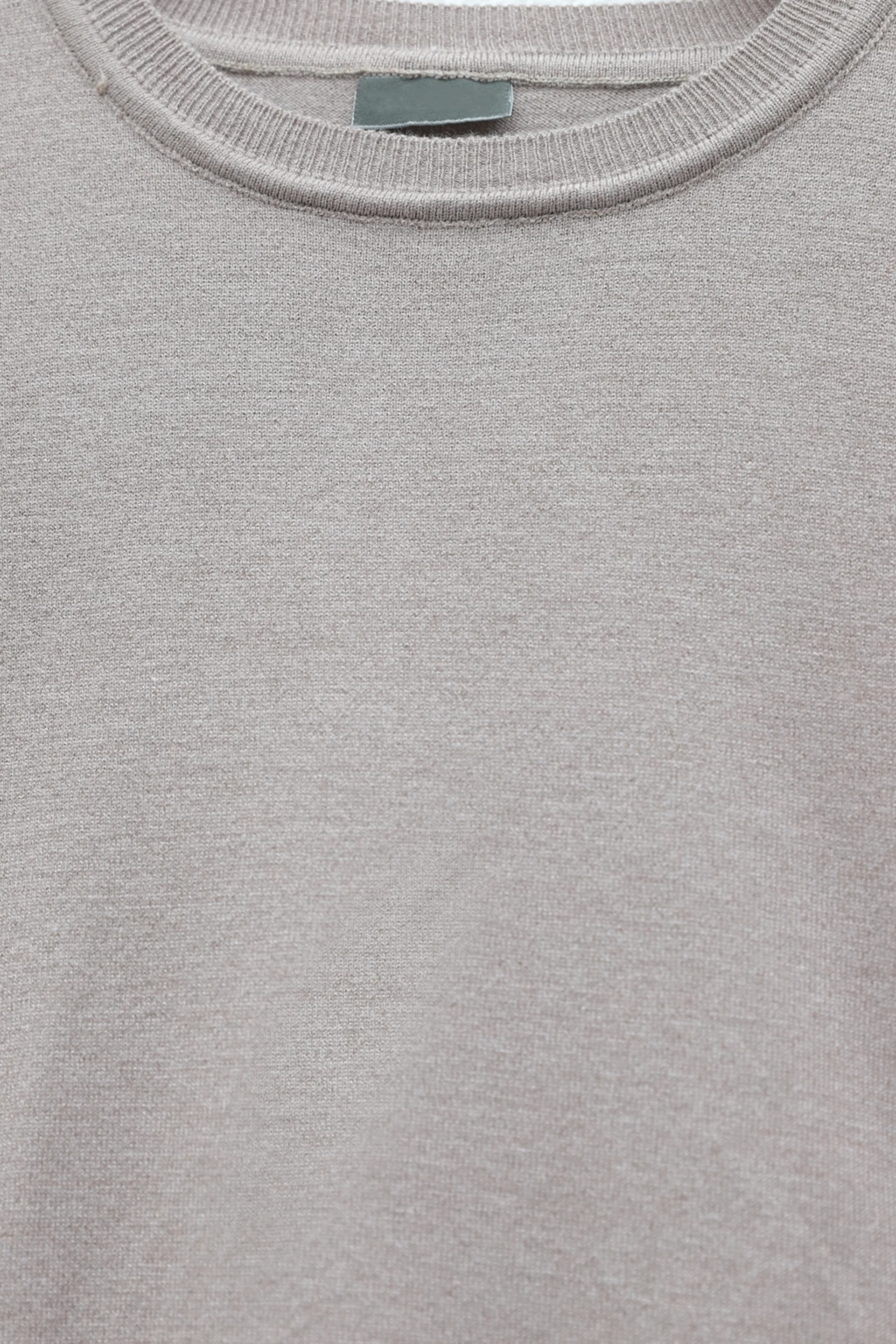 Crew Neck Sleeve Button Detail Knit Tunic - Light Brown - Podyumplus - by Peralane - photo 4