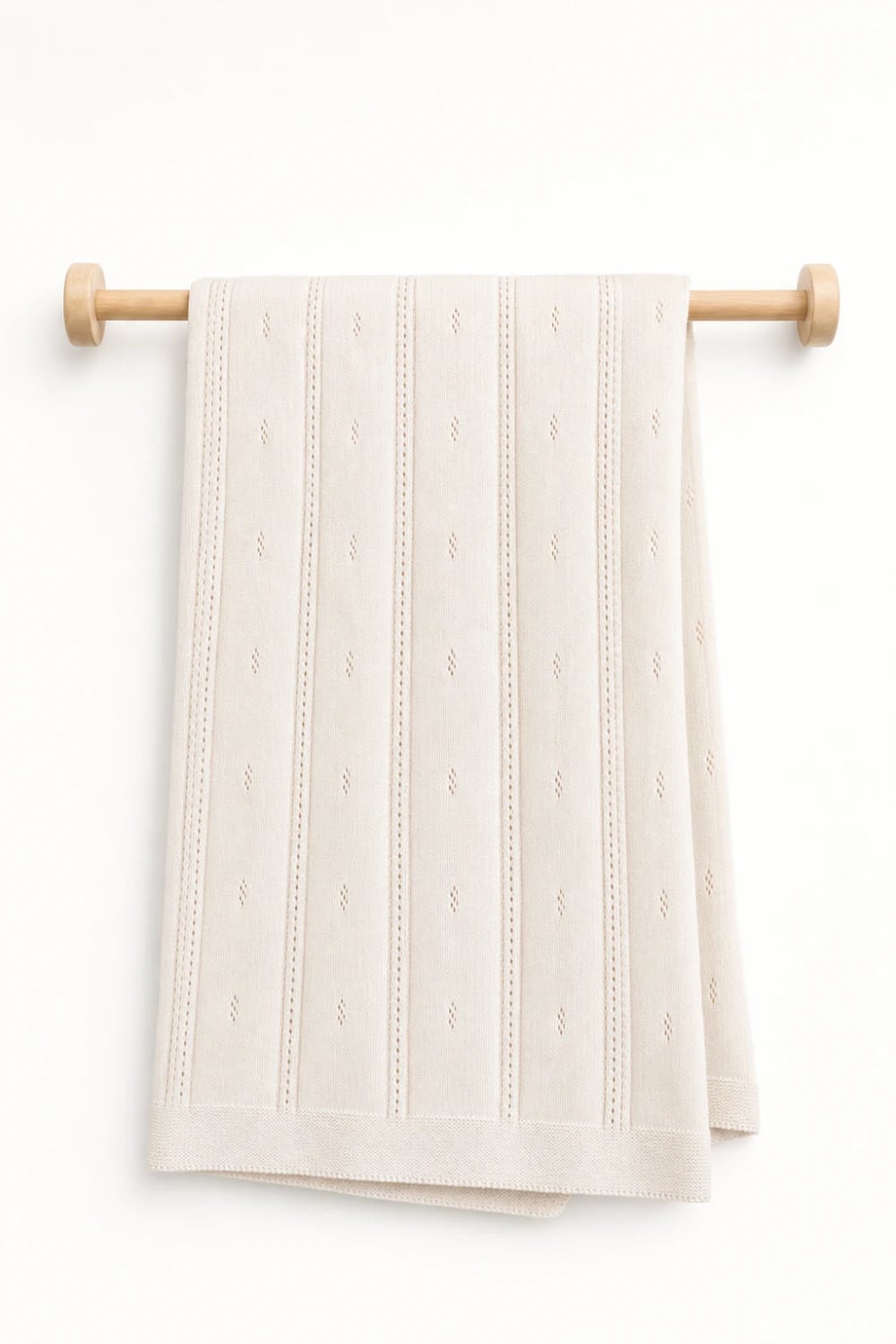 Ajour Knit Baby Blanket - Off-White - Babycosy - by Peralane