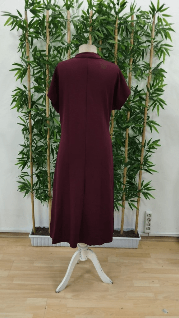 Women's Short Sleeve Zip Front Midi Viscose Two-Thread Dress - Janes - by Peralane - photo 7