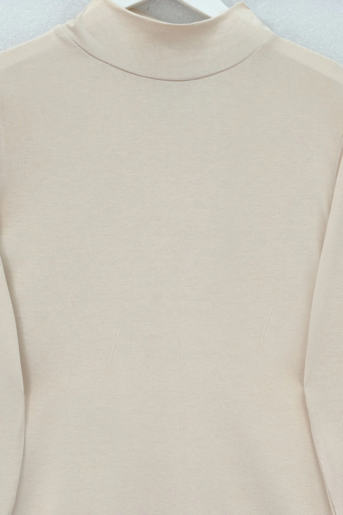 Long-Sleeve Turtleneck T-Shirt - Beige - Podyumplus - by Peralane - photo 4