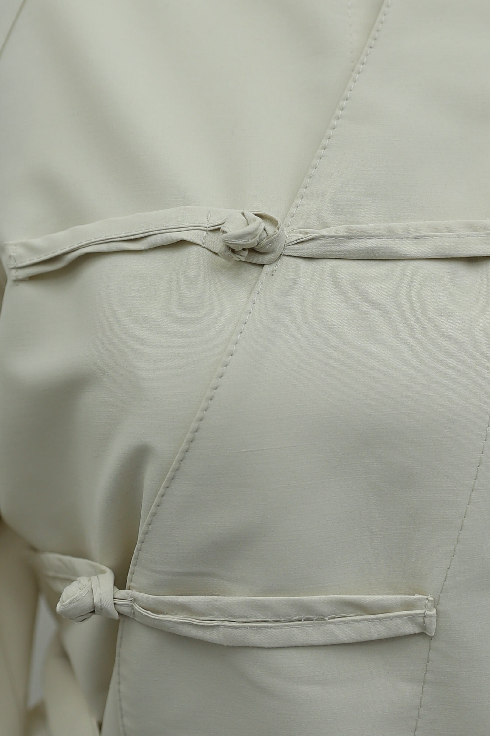 Frog Closure Slit Belted Trench Coat - Beige - Podyumplus - by Peralane - photo 7