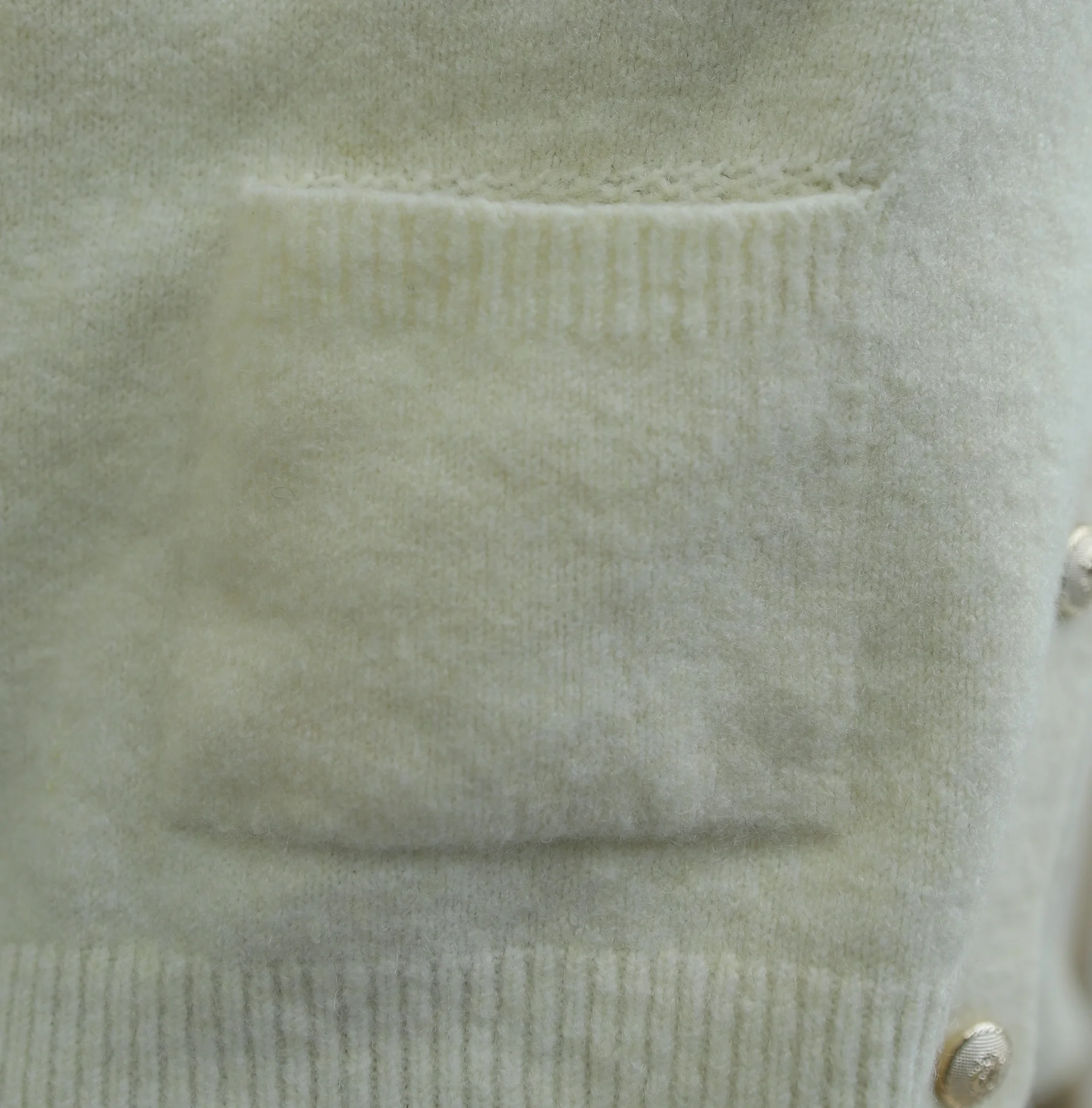 Cream Knit Cardigan with Collared Neckline and Pearl Buttons - Podyumplus - by Peralane - photo 8