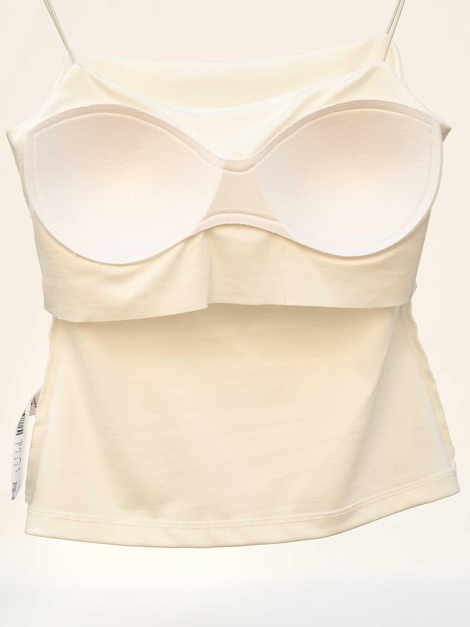 Women's Square Neck Spaghetti Strap Tank Top in Ecru - Lefon - by Peralane - photo 6
