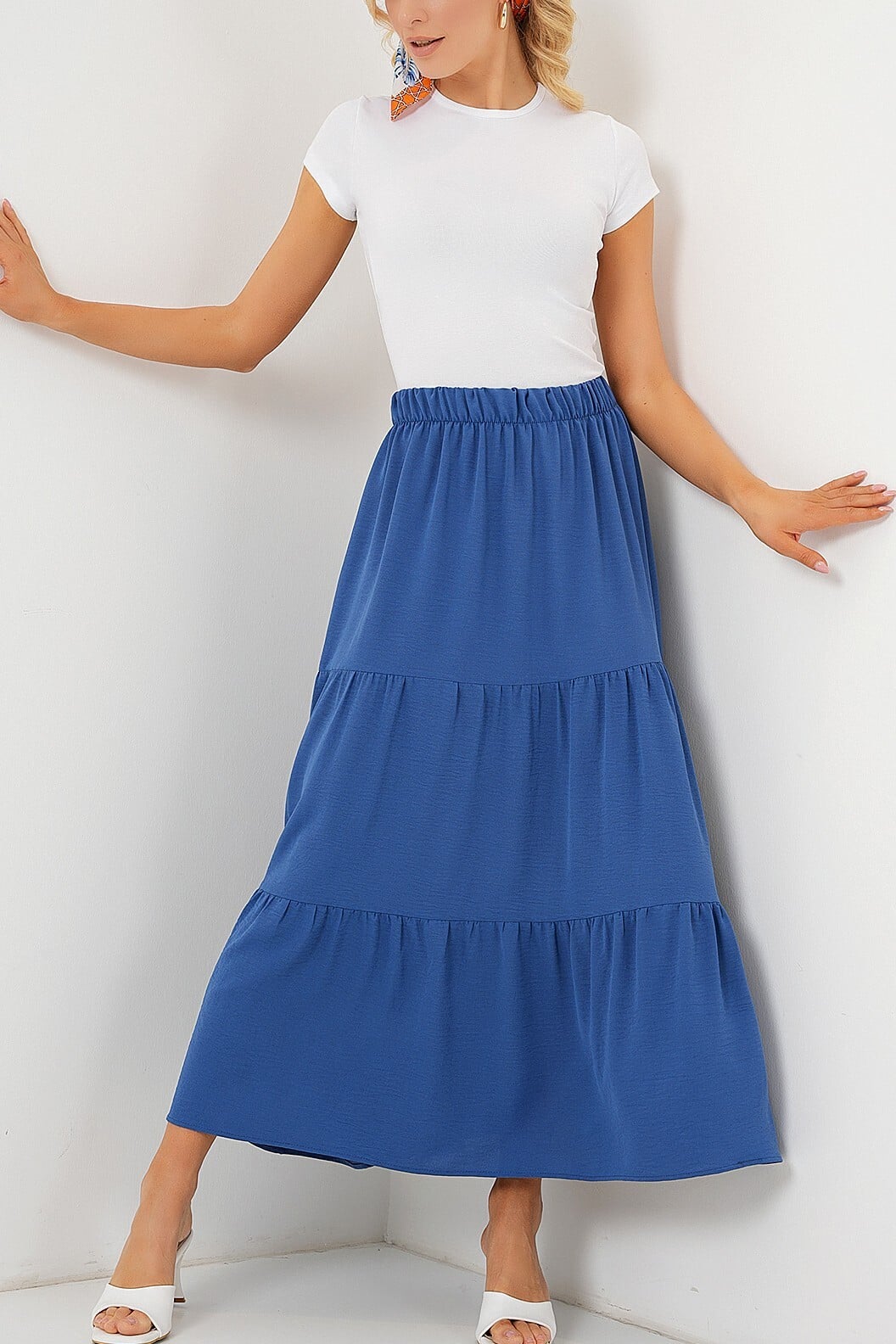 Women's Ayrobin Long Skirt 8048 - Indigo - Bigdart - by Peralane - photo 3