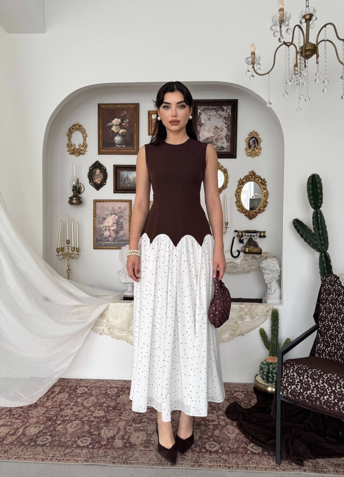 Fersa Midi Dress ETK-00918 Brown - Etika - by Peralane - photo 8
