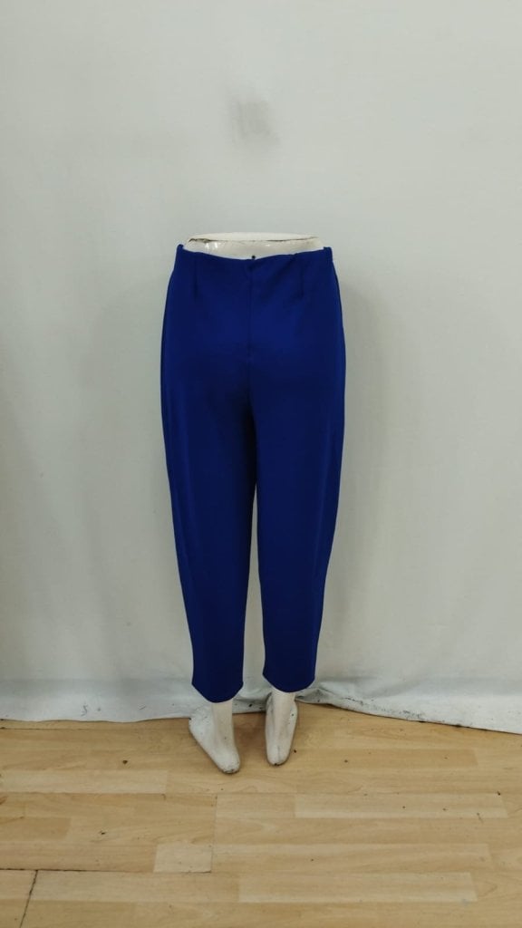 Women's High Waist Crepe Trousers - Royal Blue - Janes - by Peralane - photo 5