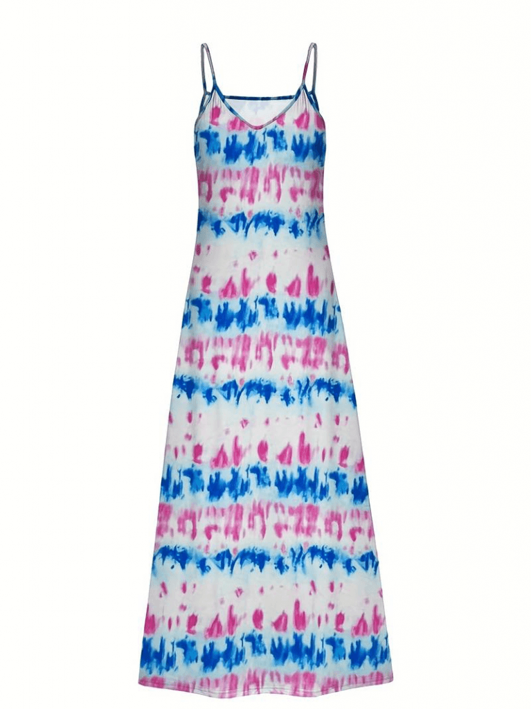 Women's Spaghetti Strap Tie-Dye Maxi Dress - Janes - by Peralane - photo 4