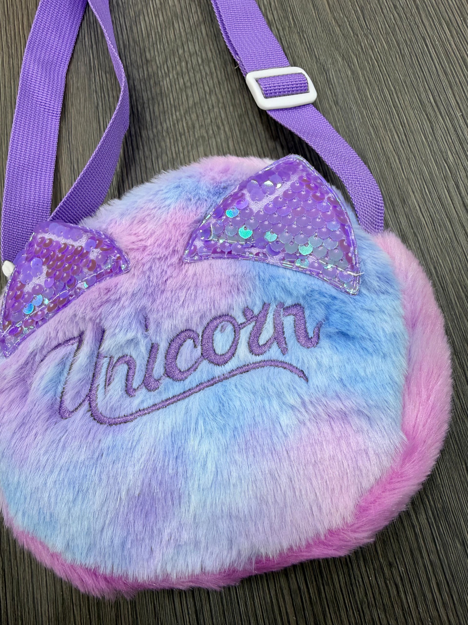 Kids' Unicorn Plush Shoulder Bag - Pastel Tie-Dye - Nesvay - by Peralane - photo 3