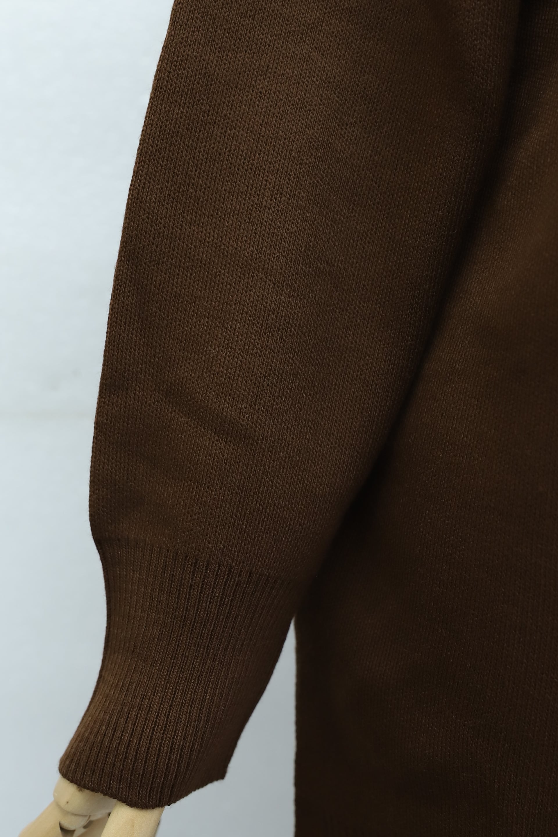 Turtleneck Zip Detail Knit Set - Brown - Podyumplus - by Peralane - photo 6