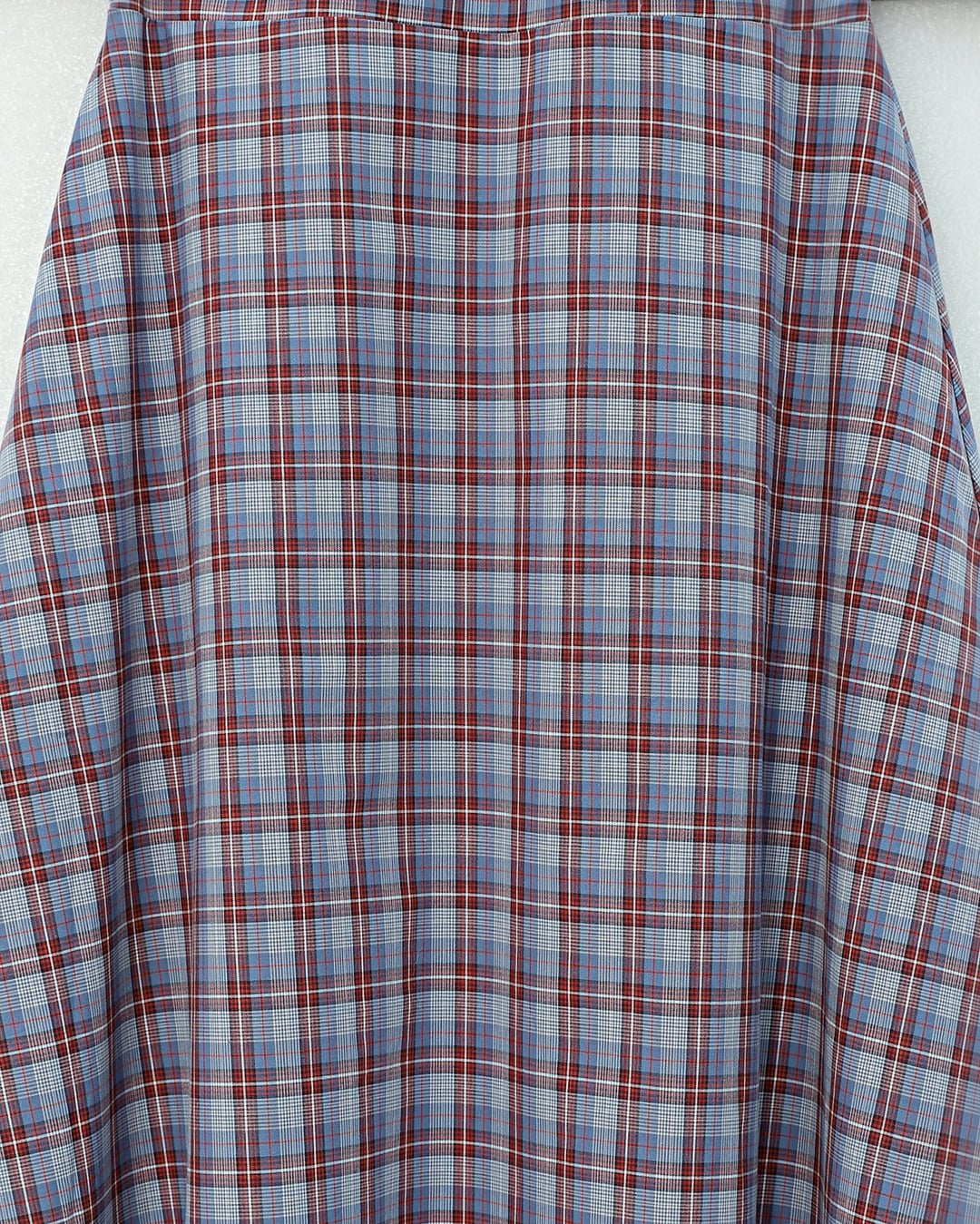 Elasticated Waist Plaid Polyviscose Skirt - Indigo - Podyumplus - by Peralane - photo 7