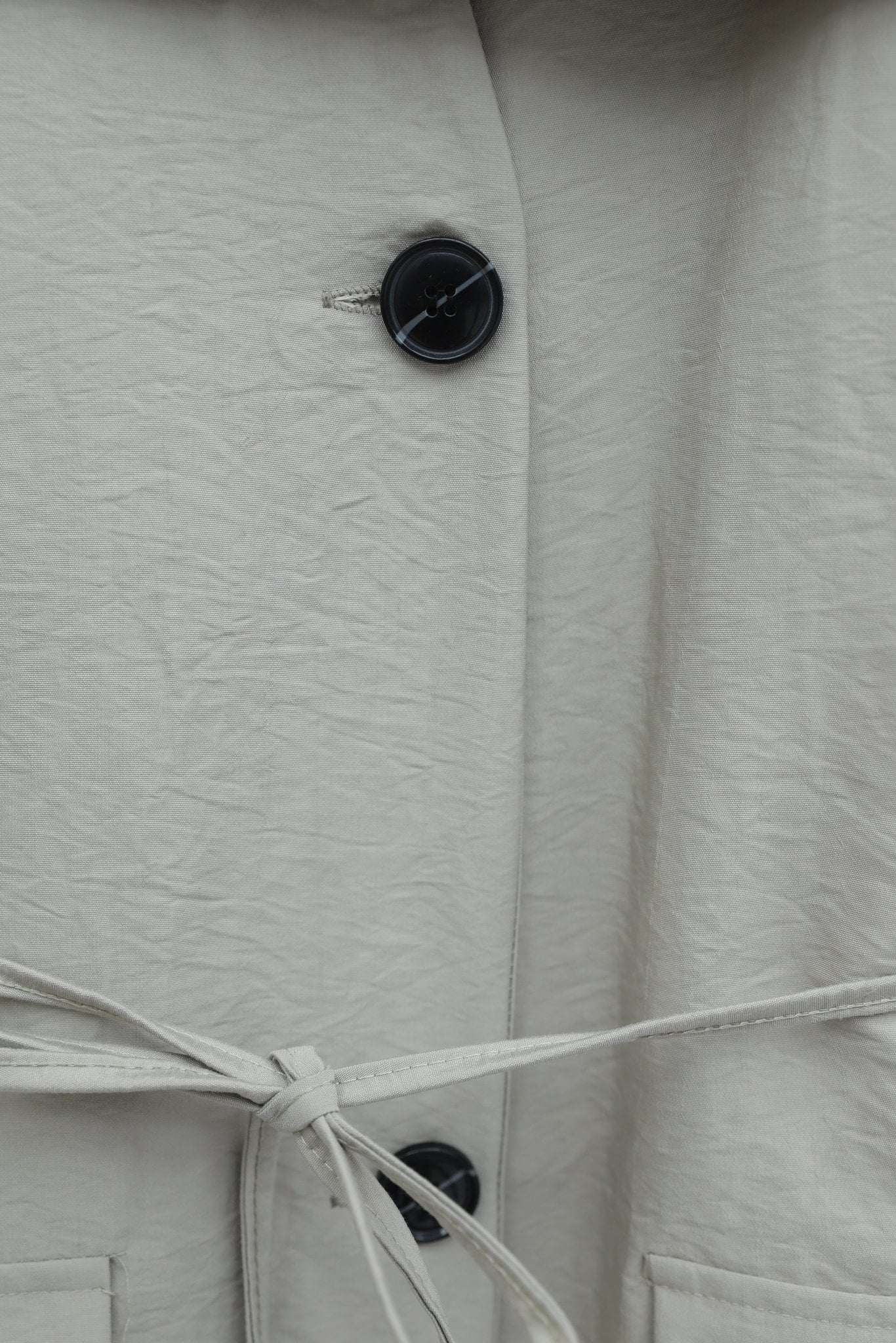 Cape Detail V-Neck Tie-Front Parachute Set - Stone - Podyumplus - by Peralane - photo 9