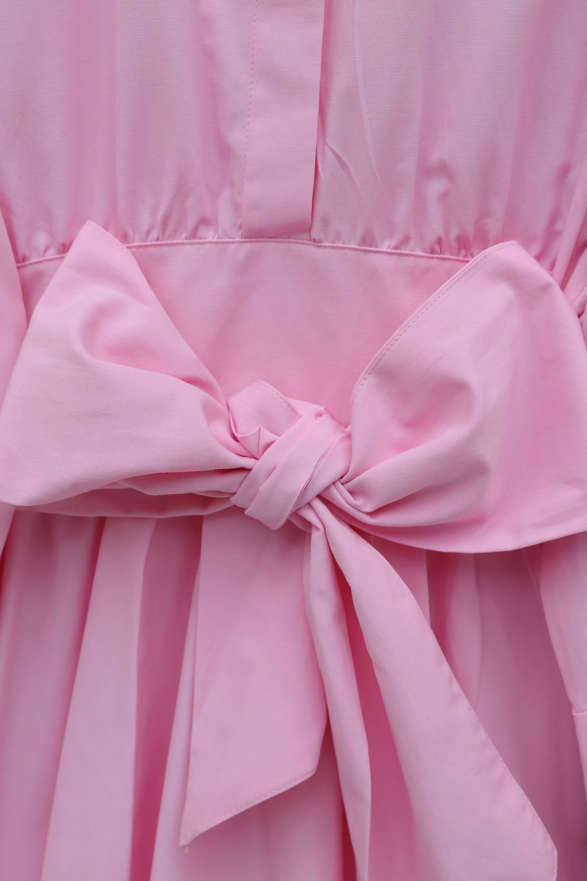 Belted Poplin Tunic with Corset Waist and Hidden Placket - Pink - Podyumplus - by Peralane - photo 4