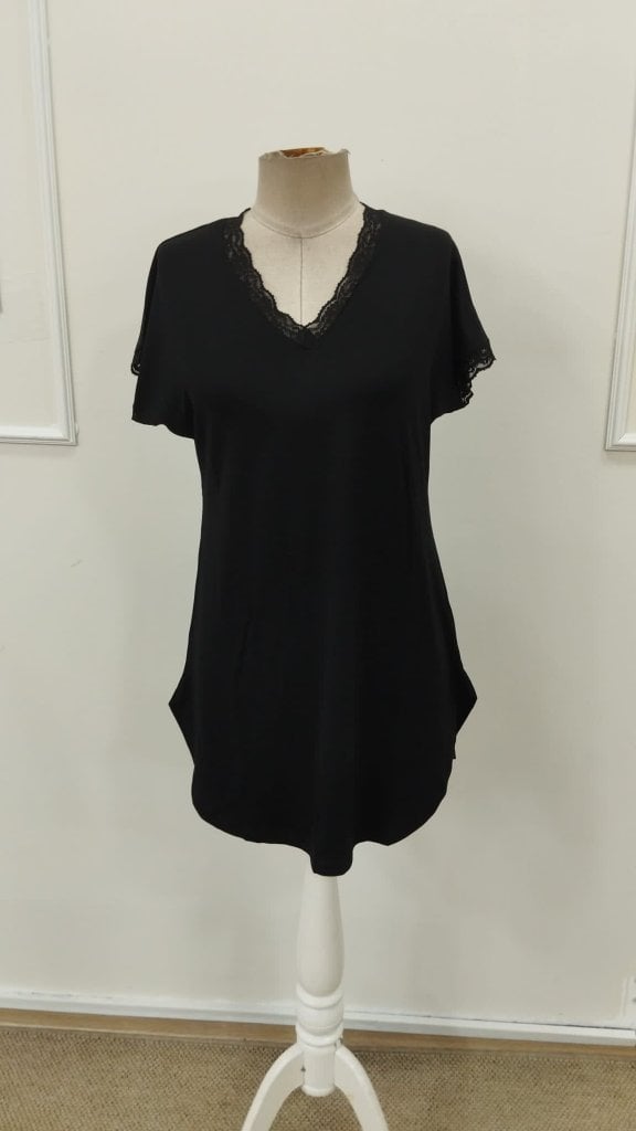 Women's Short Sleeve V-Neck Viscose Night Dress - Janes - by Peralane - photo 6