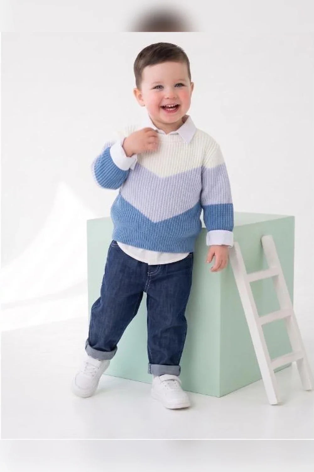 Boys' Knit Sweater and Shirt Set - Blue - Has Bereket - by Peralane