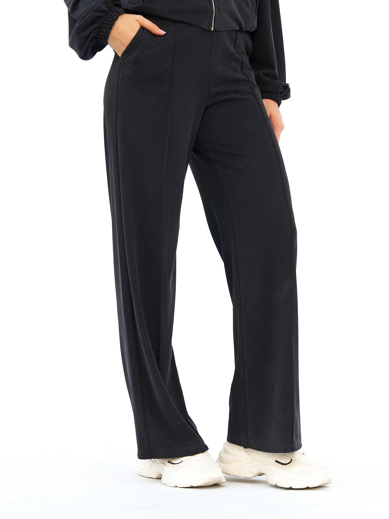 Black Hooded Knit Bomber Tracksuit Set for Women - Lefon - by Peralane - photo 6