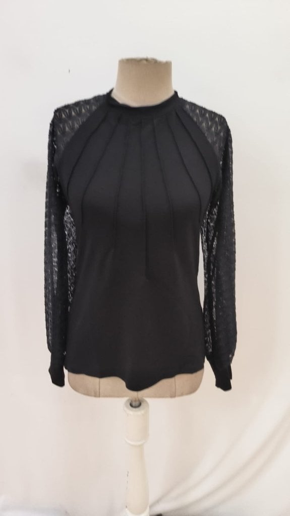 Women's Long Sleeve Half Turtleneck Ribbed Viscose Two-Thread Blouse - Janes - by Peralane - photo 4
