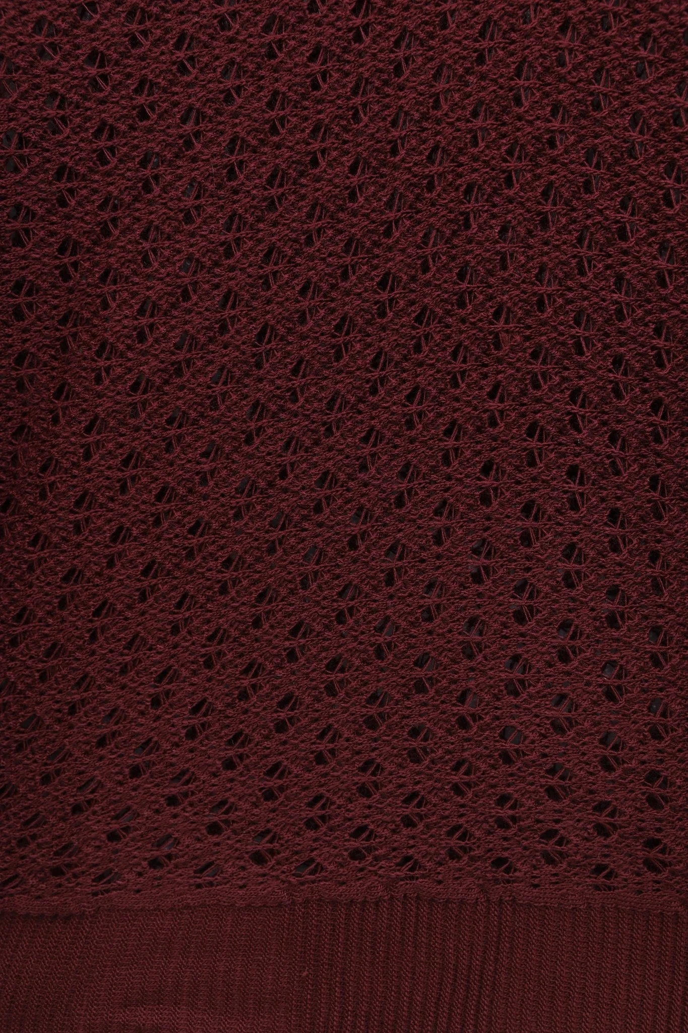 Bike Neck Batwing Sleeve Openwork Knit Sweater - Burgundy - Podyumplus - by Peralane - photo 5