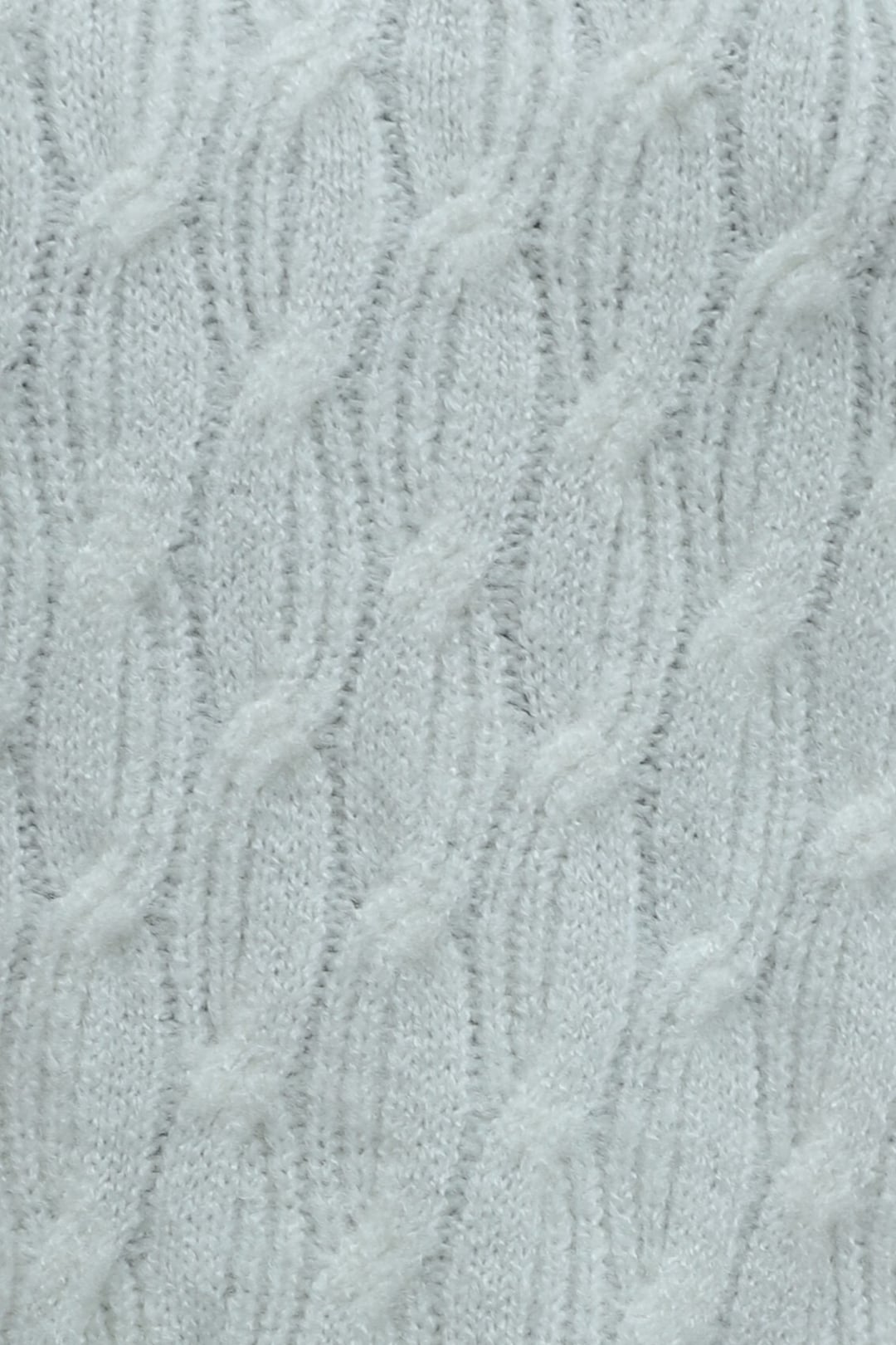 Chain Patterned Bicycle Neck Loose Knit Tunic - White - Podyumplus - by Peralane - photo 6